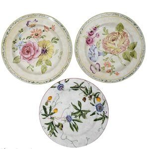 American Atelier Salad Dessert Plates Floral Set 3